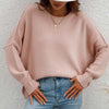 Sweatshirt oversized femme en tricot doux - pull décontracté pour vos sorties et moments de détente
