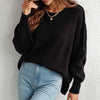 Sweatshirt oversized femme en tricot doux - pull décontracté pour vos sorties et moments de détente