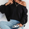 Sweatshirt oversized femme en tricot doux - pull décontracté pour vos sorties et moments de détente