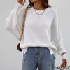 Sweatshirt oversized femme en tricot doux - pull décontracté pour vos sorties et moments de détente