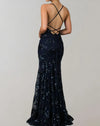 Robe de soirée femme - élégante robe maxi en sequins noirs pour occasions spéciales - chic et tendance