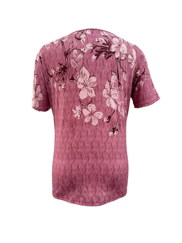 T-shirt à imprimé floral pour homme - tee léger à manches courtes pour un style décontracté