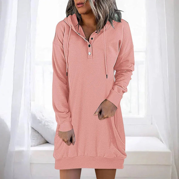 Robe casual à capuche - la robe à hoodie tendance pour femmes