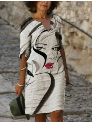 Robe décontractée à imprimé floral en v pour l'été - robes légères et aérées