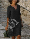 Robe décontractée à imprimé floral en v pour l'été - robes légères et aérées