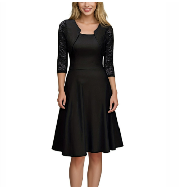 Robe de soirée à manches en dentelle pour femmes - une élégance intemporelle pour les occasions spéciales