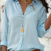 Blouse en chiffon pour femmes - chemisier chic pour le quotidien et le bureau