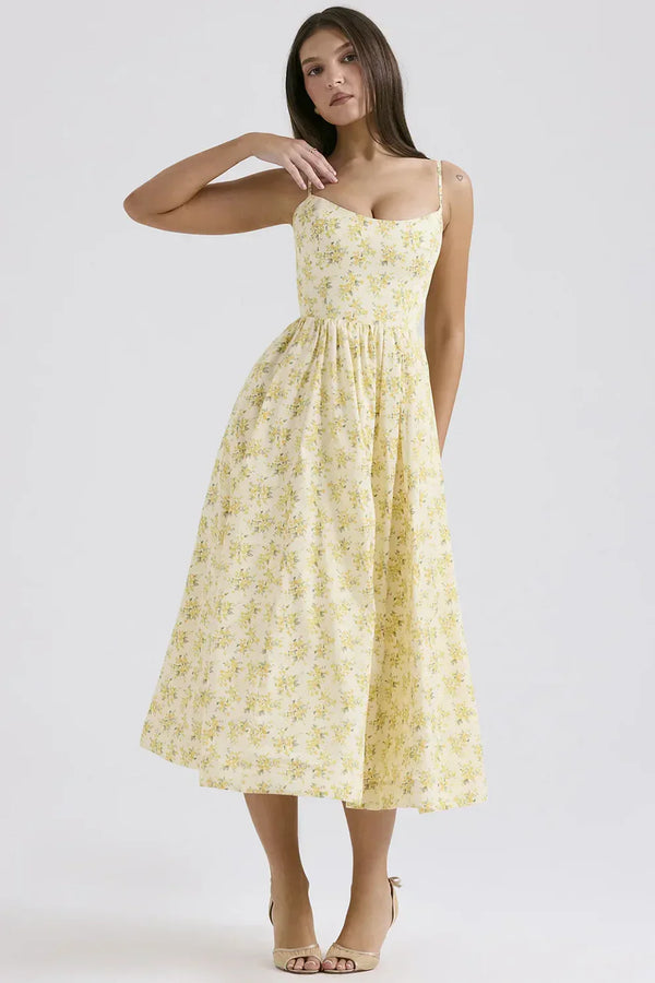 Robe midi casual pour femmes en design léger - style intemporel pour vos événements estivaux