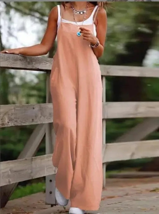 Salopette en lin femme - tenue décontractée au style chic