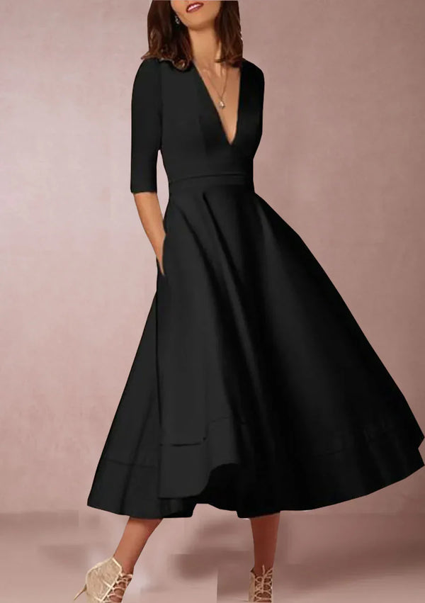 Robe swing - élégante robe midi inspirée du vintage pour femmes