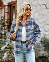 Chemise à carreaux bleue femme - flanelle oversize pour un style décontracté