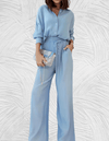 Ensemble blouse et pantalon large en 2 pièces - le chic au féminin