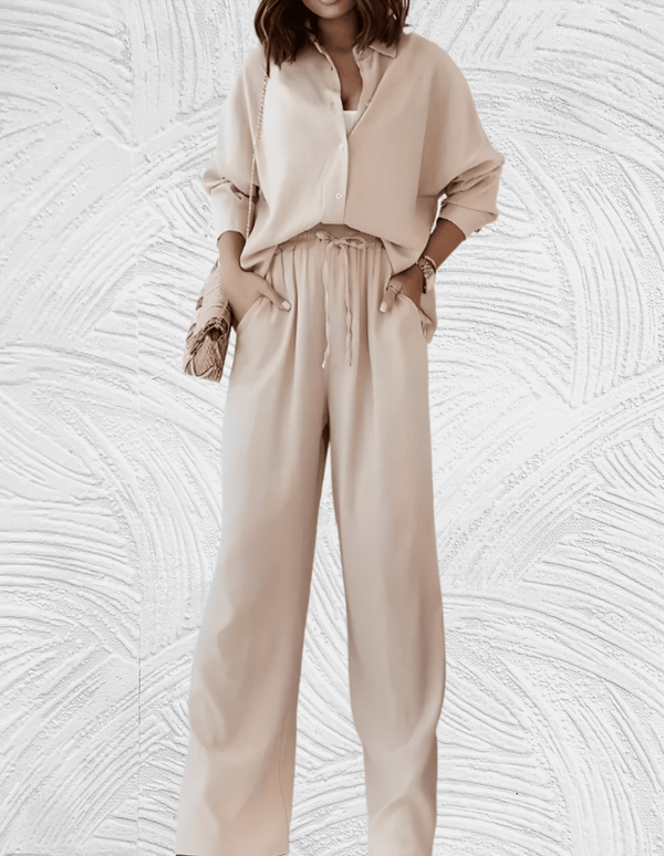 Ensemble blouse et pantalon large en 2 pièces - le chic au féminin