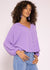 Blouse oversize lilas pour femme - style décontracté et coupe relax