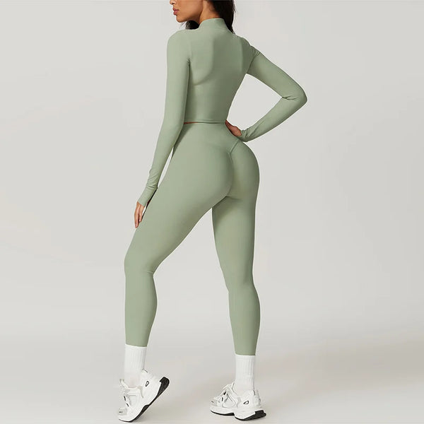 Ensemble de sport femme en 2 pièces - activewear sculptant pour l'entraînement et le yoga
