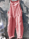 Salopette rayée femme - jumpsuit détente au style casual