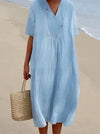 Robe en lin - tenue d'été décontractée pour femmes