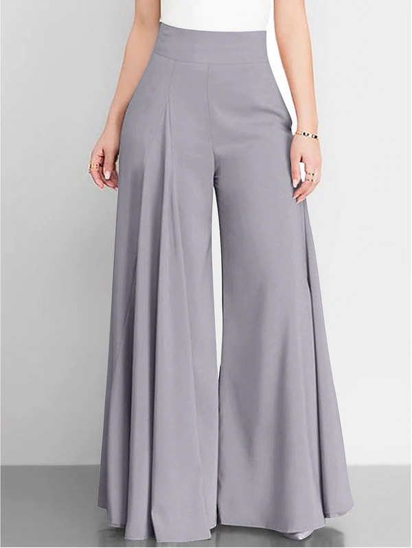 Pantalons larges taille haute pour femmes - mode décontractée chic