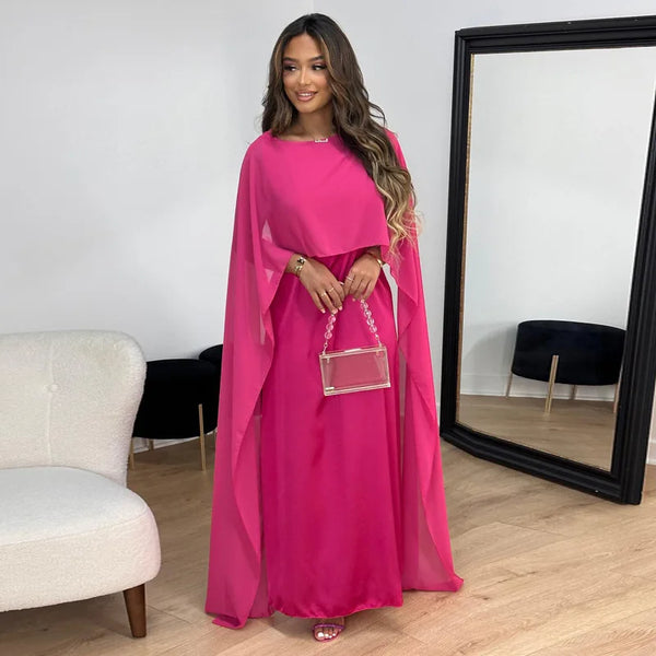 Robe maxi en satin - élégante robe longue pour femme