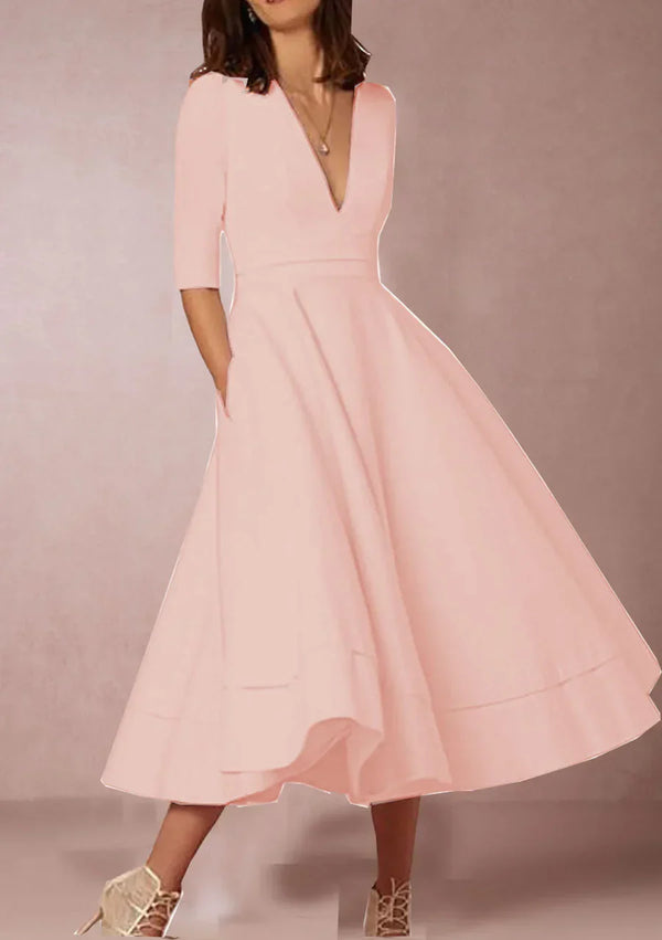 Robe swing - élégante robe midi inspirée du vintage pour femmes