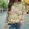 Pull brodé floral - pull crème doux pour femmes