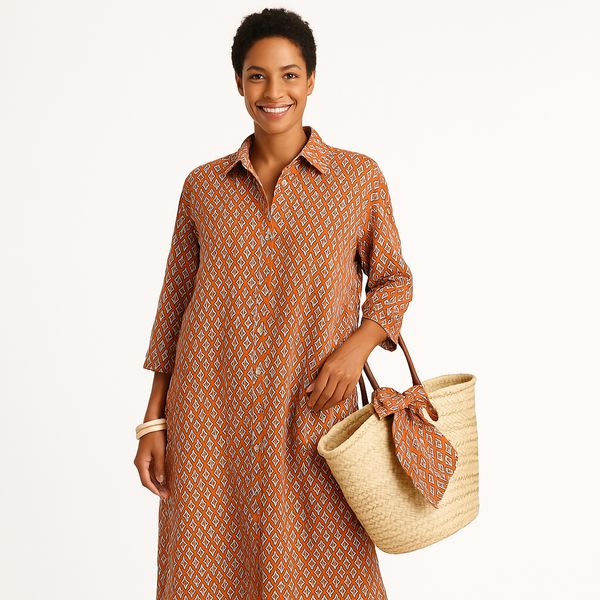 Robe chemise femme - élégante robe boutonnée avec accessoires stylés pour vos tenues d'été