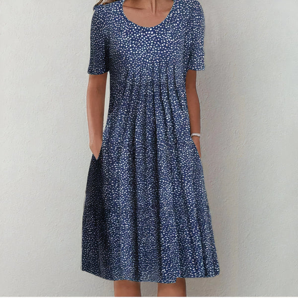 Robe midi fleurie - élégante robe pour le printemps et l'été