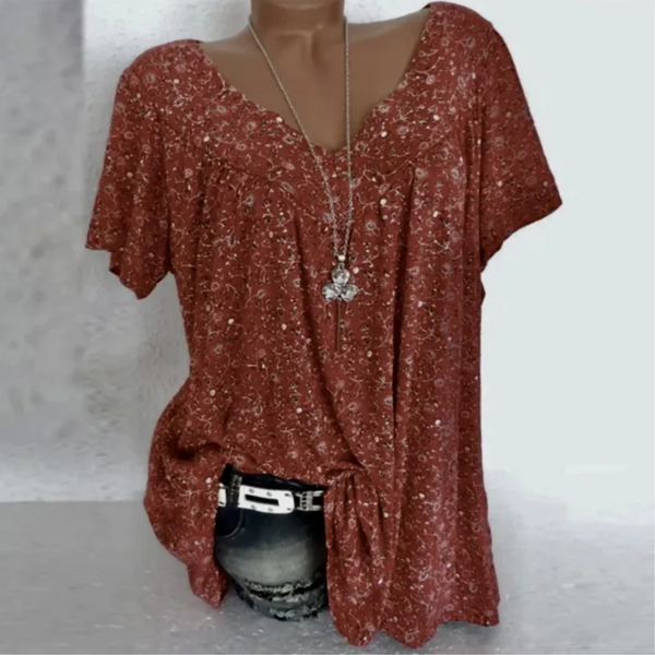 Tunique florale pour femmes - blouse décontractée légère pour un style au quotidien