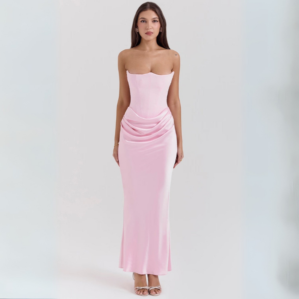 Robe maxi style corset pour femmes - élégante robe de soirée longue pour occasions spéciales