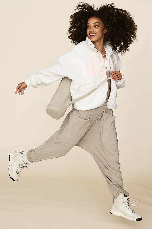 Salopette femme décontractée - dungarees larges et confortables avec poches pour vos sorties casual - tenue effortless toute la journée