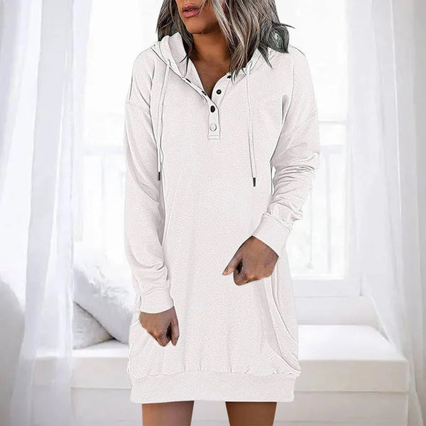 Robe casual à capuche - la robe à hoodie tendance pour femmes
