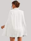 Robe blazer cape femme - silhouette élégante cintrée avec des boutons doublement boutonnés pour soirées