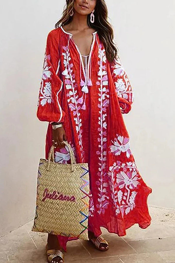 Robe décontractée femme style boho - design floral élégant pour vos sorties estivales