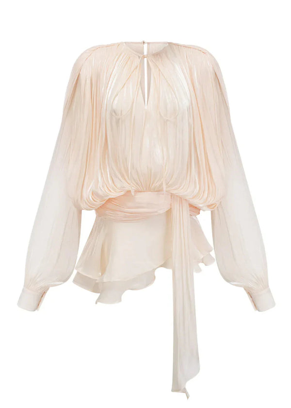 Robe mini plissée beige pour femmes - élégance pour vos soirées