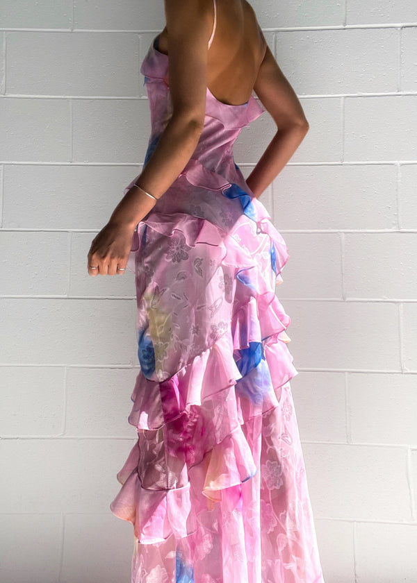 Robe maxi femme décontractée design élégant avec volants – tenue d'été pour occasions spéciales