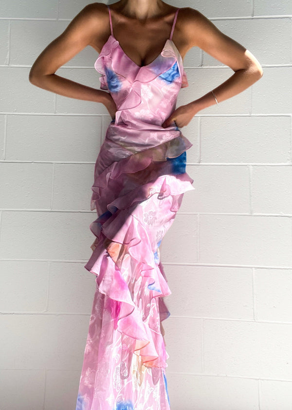 Robe maxi femme décontractée design élégant avec volants – tenue d'été pour occasions spéciales