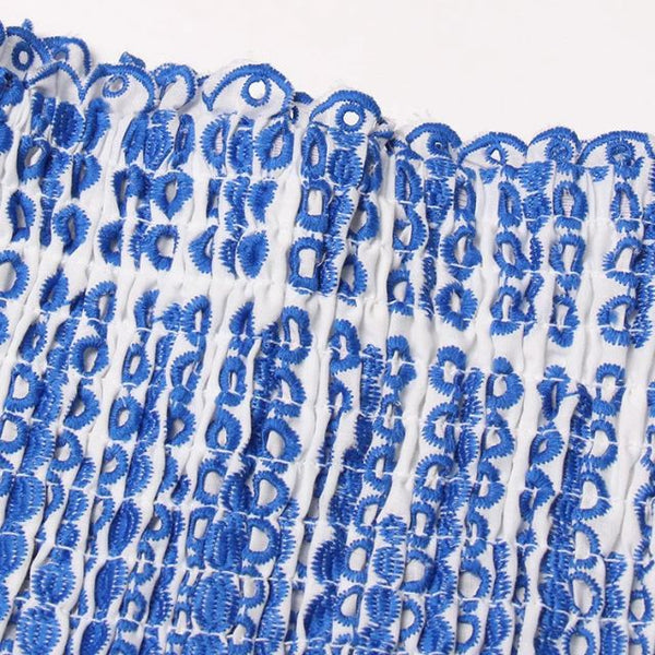 Robe mini décontractée pour femmes - design smocké sans bretelles avec ourlet volanté