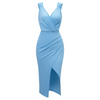 Robe portefeuille décontractée pour femme - robe midi chaleureuse pour les occasions spéciales, coupe flatteuse et style polyvalent