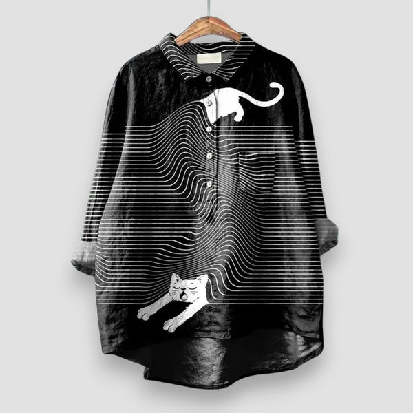 T-shirt femme avec imprimé de chiens - style décontracté et tissus légers