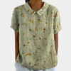 Blouse florale femme à coupe décontractée - top à manches courtes charmant pour vos sorties décontractées, en tissu léger et agréable