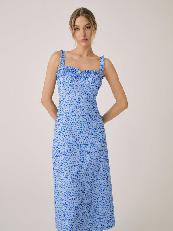 Robe midi fleurie pour femmes - robe légère à bretelles pour vos sorties estivales