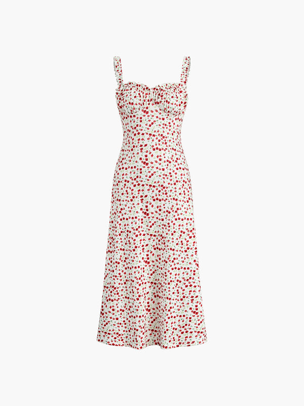 Robe midi fleurie pour femmes - robe légère à bretelles pour vos sorties estivales