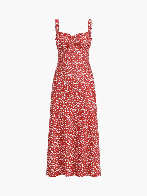 Robe midi fleurie pour femmes - robe légère à bretelles pour vos sorties estivales