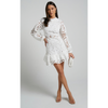 Robe mini en dentelle pour femmes - style élégant à manches longues pour événements spéciaux