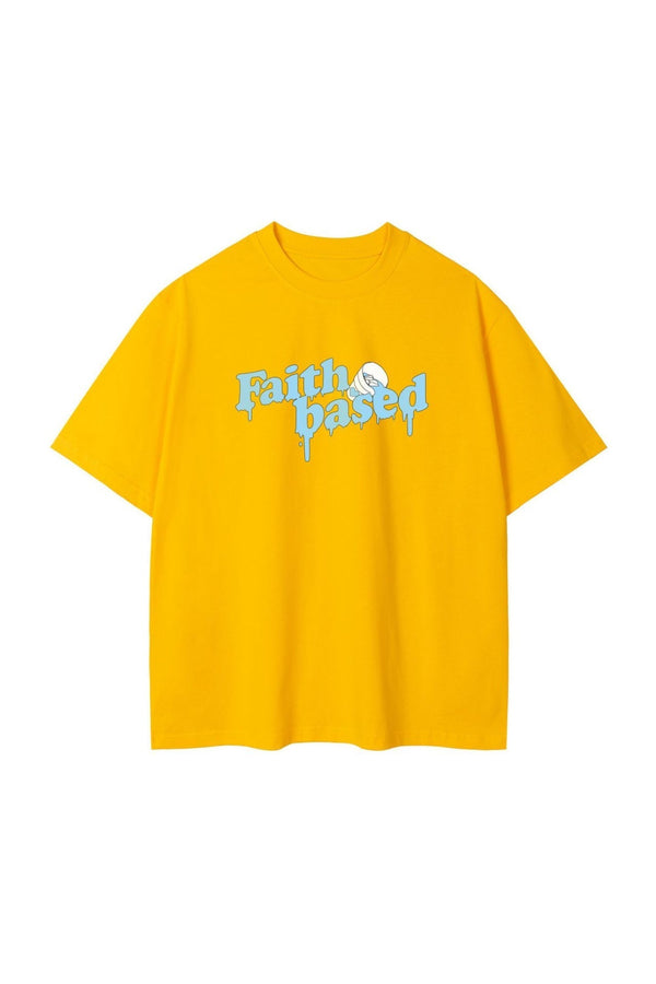 T-shirt oversize femme - coupe décontractée avec impression graphique style la foi pour un style quotidien