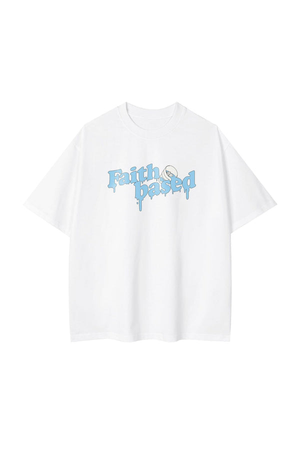 T-shirt oversize femme - coupe décontractée avec impression graphique style la foi pour un style quotidien