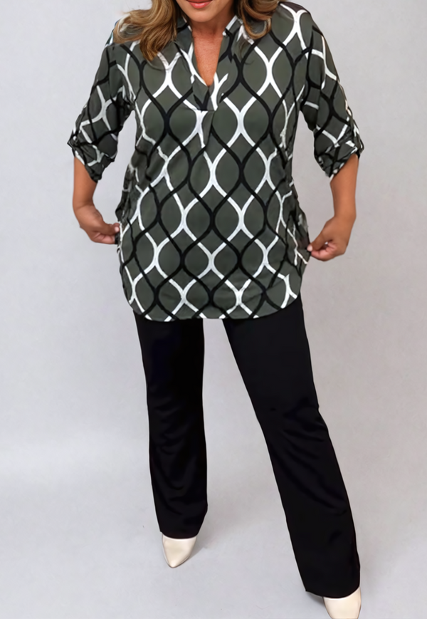 Blouse décontractée pour femmes, légère et chaleureuse – haut chic à manches longues pour le bureau ou les sorties décontractées