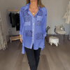 Chemise à boutons pour femmes en viscose, imprimé élégant - blouse chic pour un style sans effort