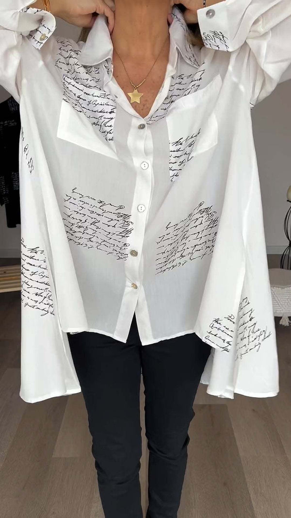 Chemise à boutons pour femmes en viscose, imprimé élégant - blouse chic pour un style sans effort