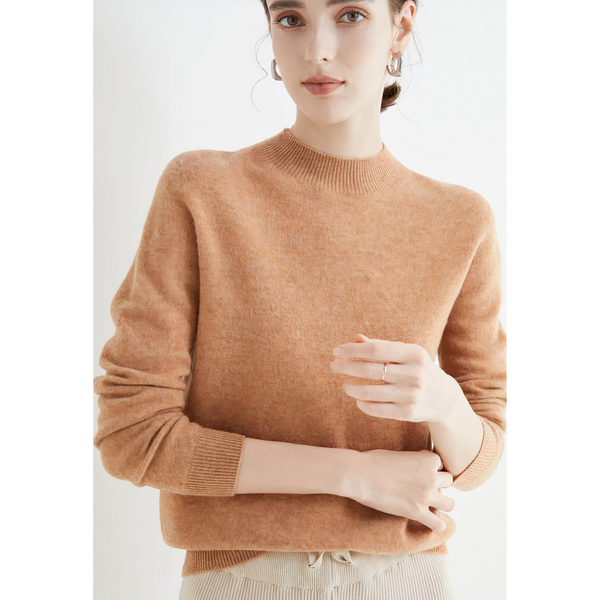 Pull en maille douce pour femme - jumper haut de gamme au col roulé pour casual et bureau - tricot chic et pour tous les jours